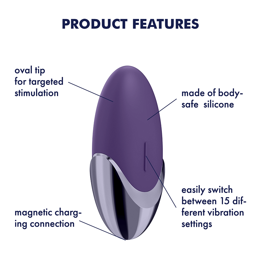 Satisfyer Layons Purple Pleasure 15-Function Rechargebale Silicone Stimulator