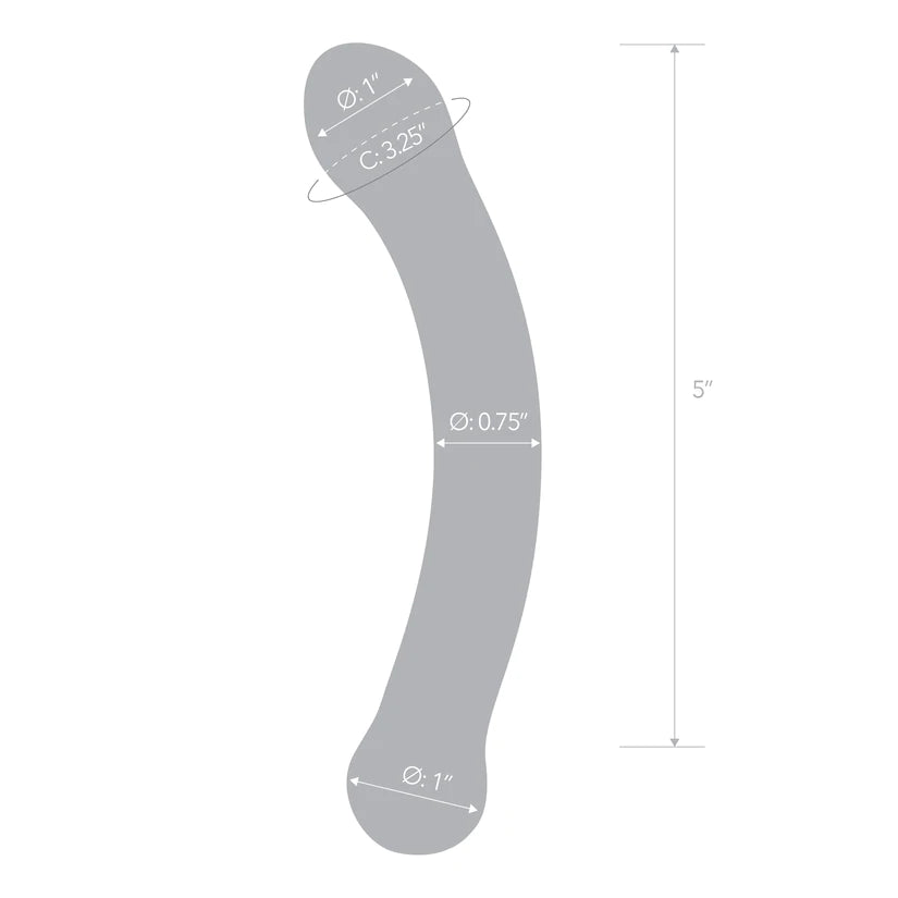 Curved G-Spot 6" Glass Dildo
