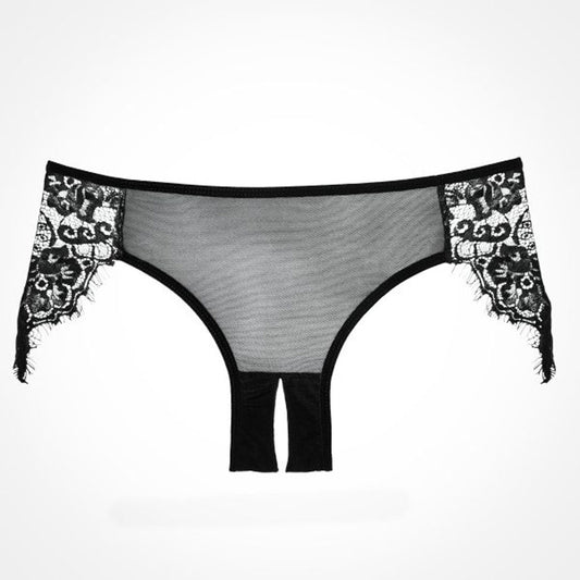 Adore Lavish & Lace Panty - One Size - Black ALR-A1007