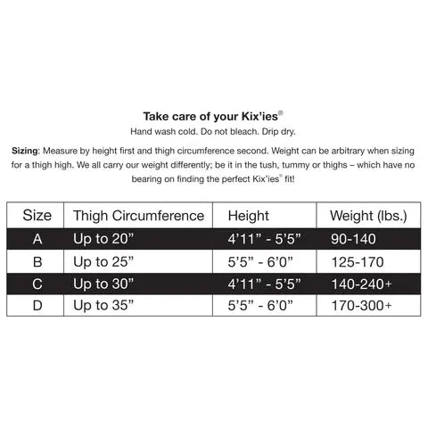 Jackie - Semi Sheer Thigh High - Size B - Black