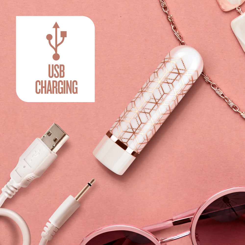 The Collection Glitzy Geo Bullet in Rose Gold