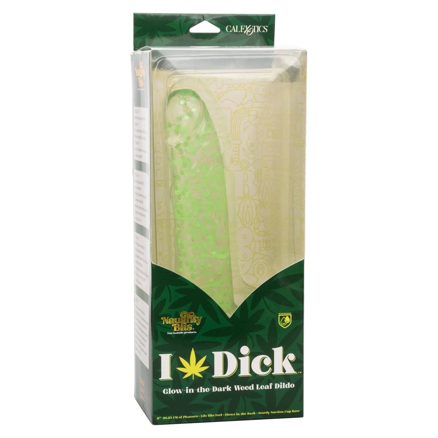 Naughty Bits I Leaf Dick Glow-in-the-Dark Weed  Leaf Dildo - Glow in the Dark
