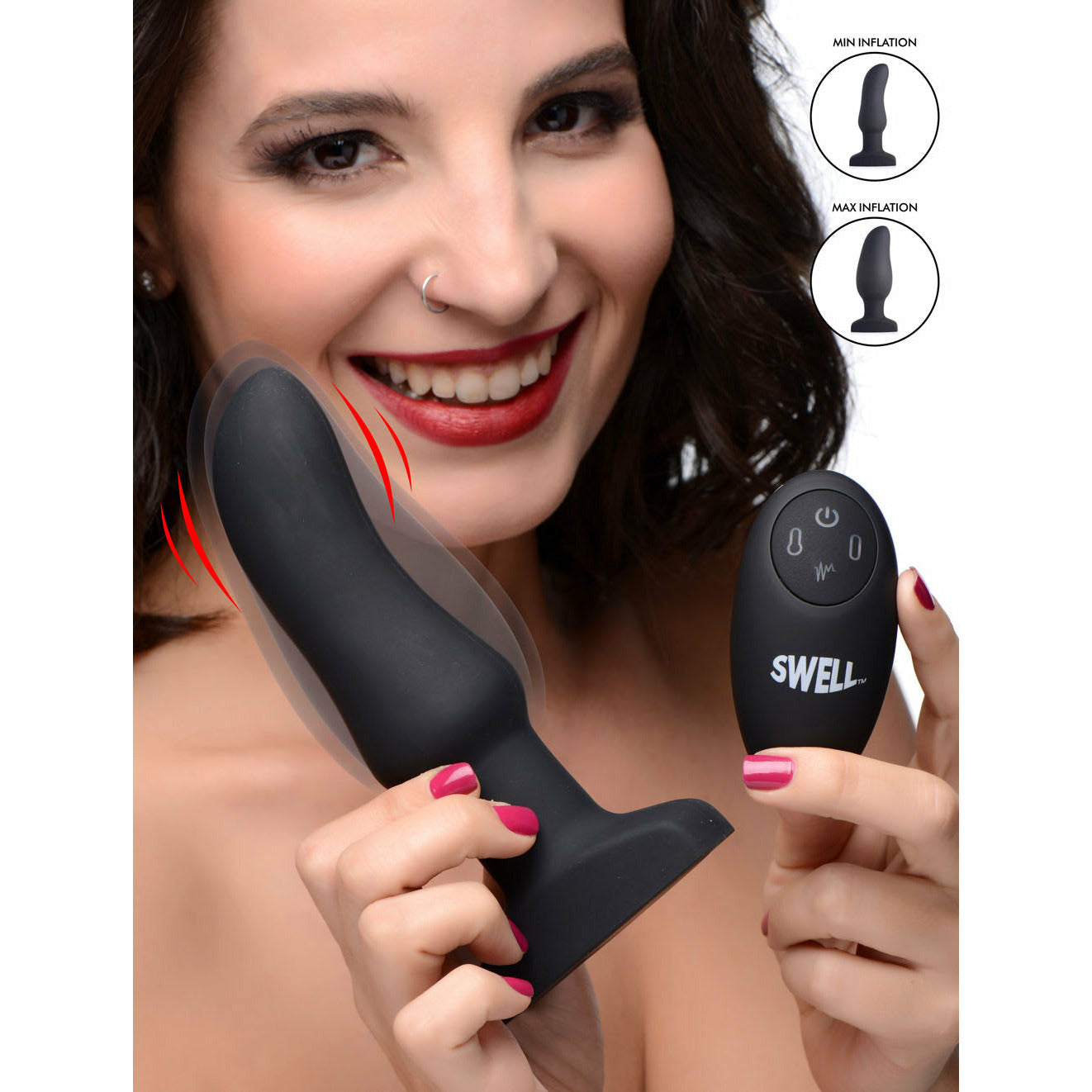 World's 1st Remote Control Inflatable Curved 10x Anal Plug