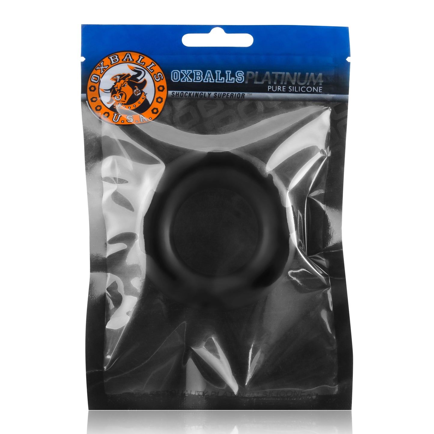 Cock T Comfort Cockring by Atomic Jock Silicone Smoosh - Black