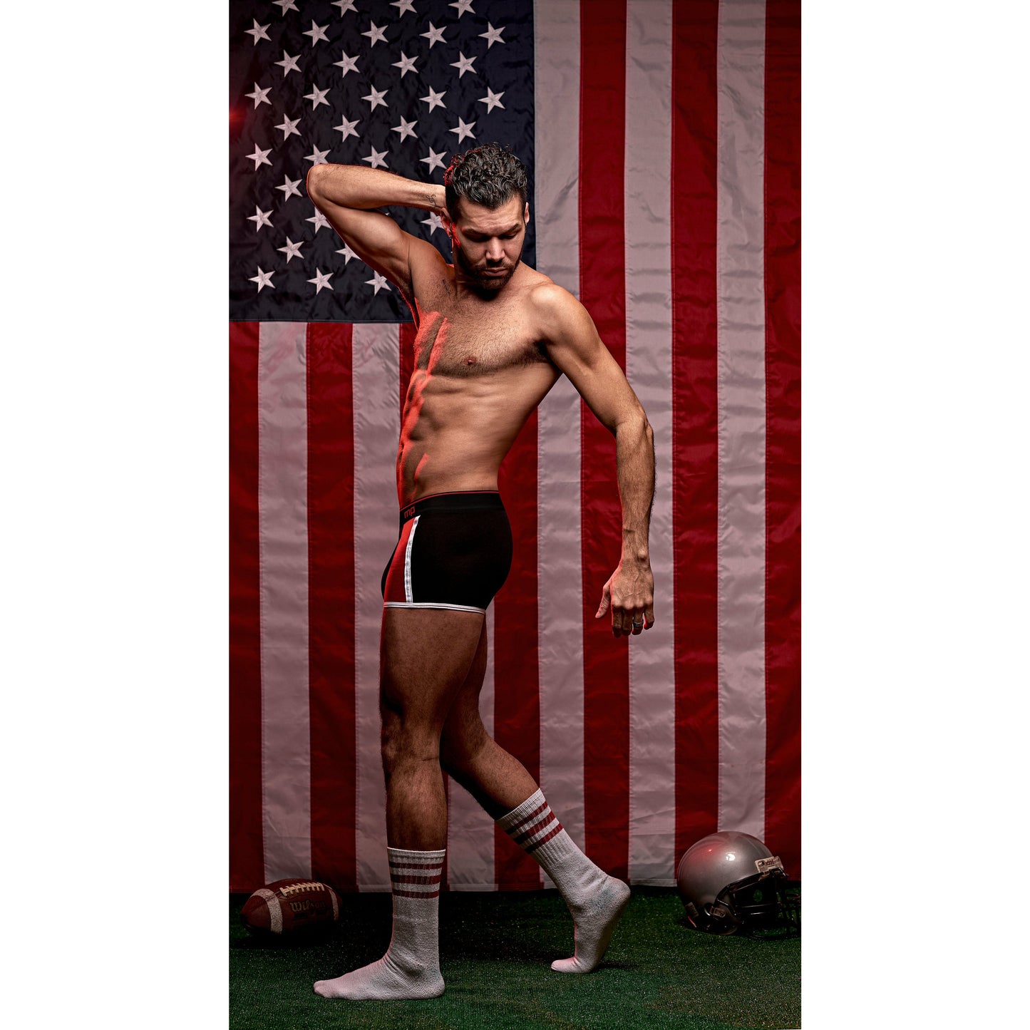 Retro Sport Panel Short - Small - Black/ Red