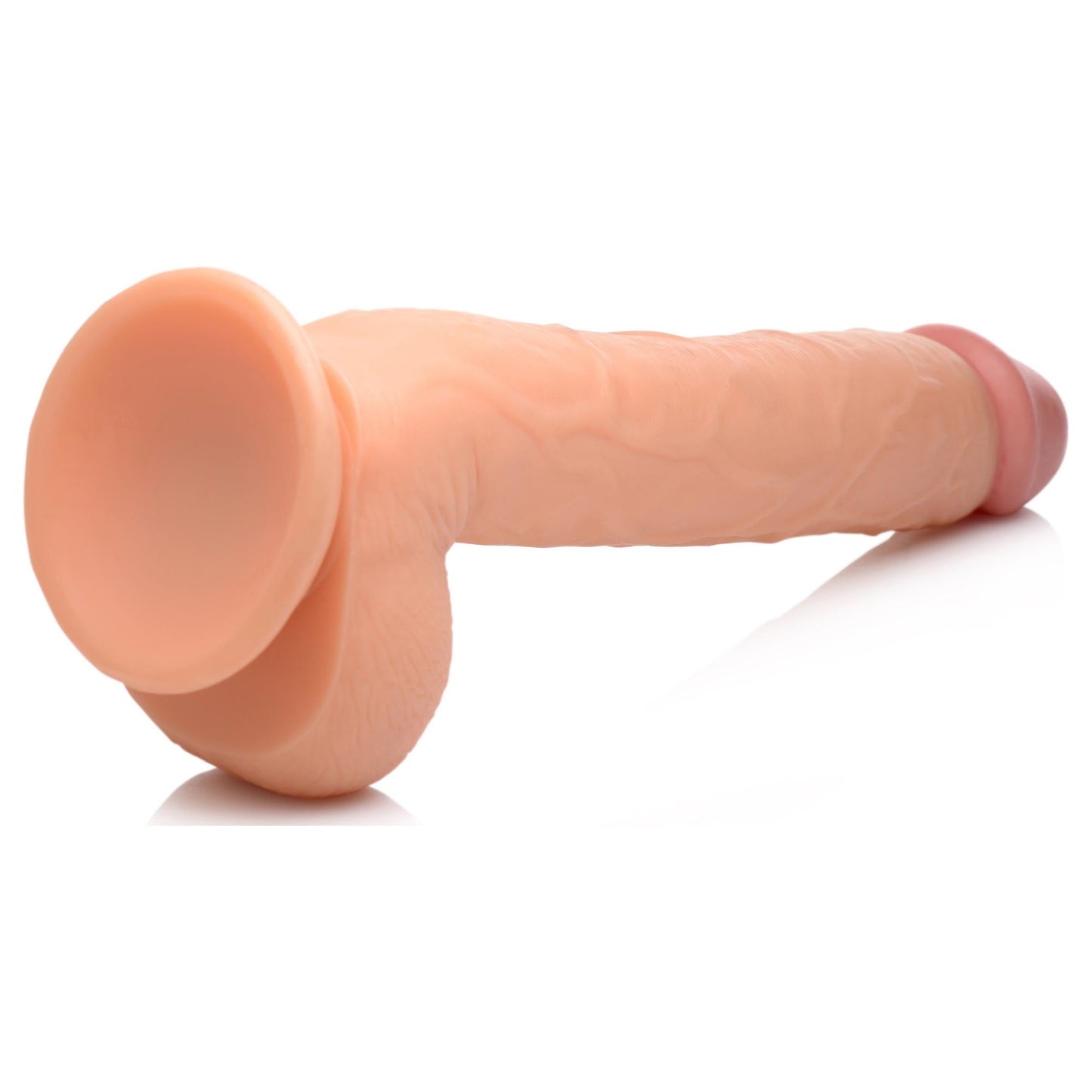 Long Logan 10 Inch Dildo With Balls - Light