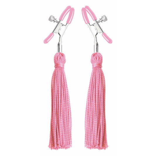 Tickle Me Pink Nipple Clamp Tassels FR-AE124