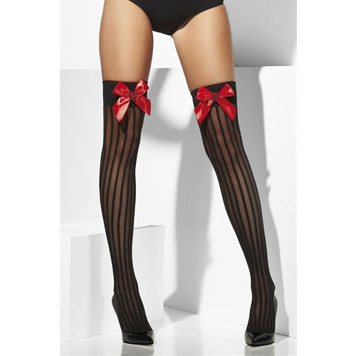 Stockings With Bow and Heart - Black FV-42774