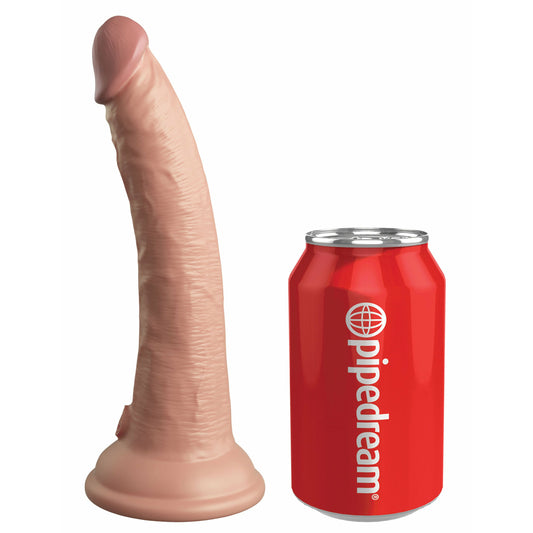 King Cock Elite 7 Inch Silicone Dual Density Cock  - Light