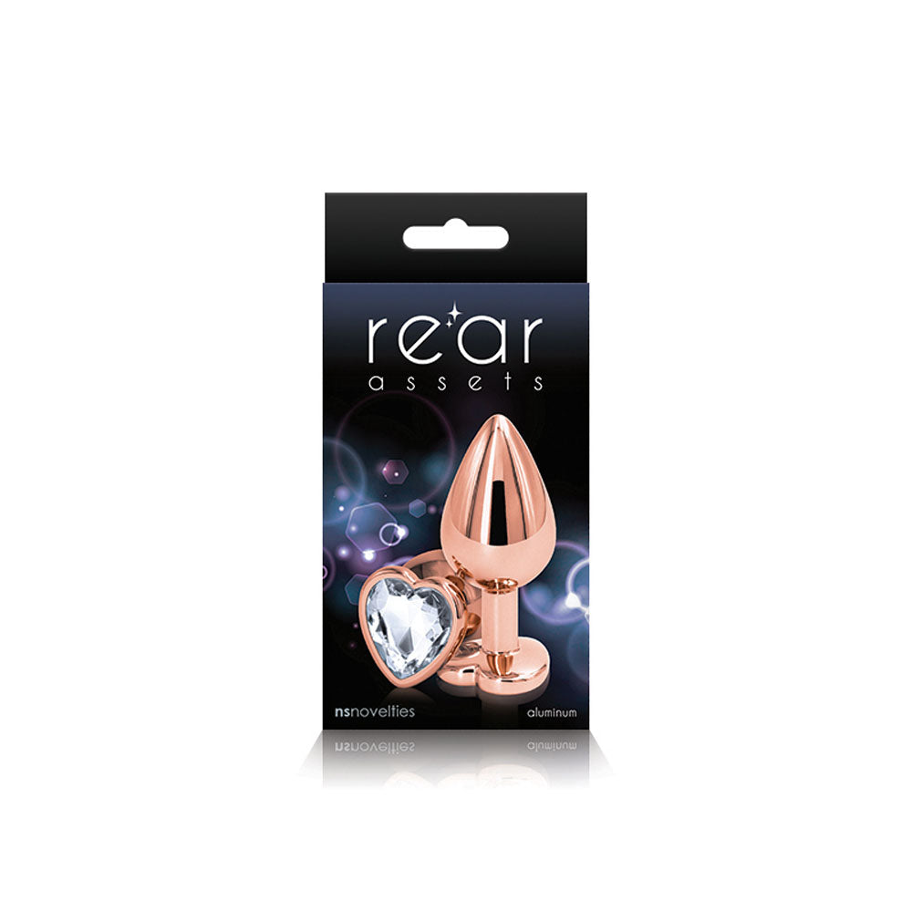 Rear Assets - Rose Gold Heart - Medium - Clear NSN0963-21