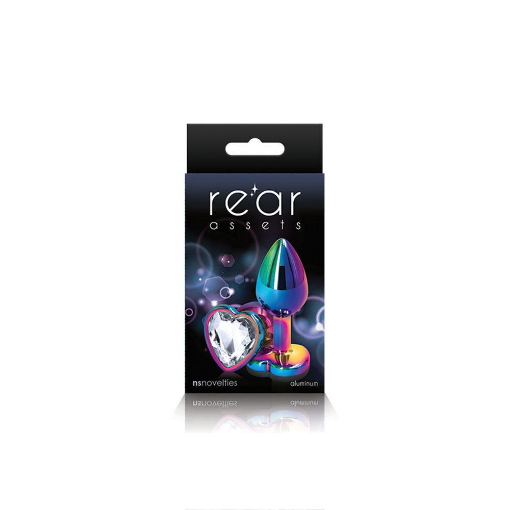 Rear Assets - Multicolor Heart - Small - Clear NSN0962-11