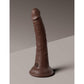 King Cock Elite 7 Inch Silicone Dual Density Cock  - Brown