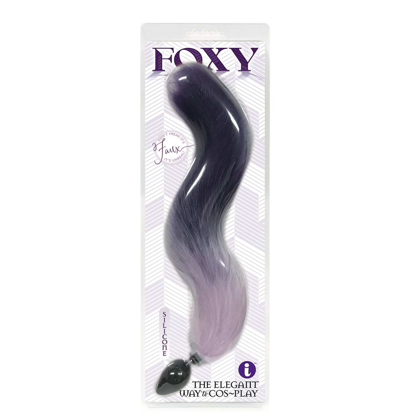 Foxy Fox Tail Silicone Butt Plug - Purple Gradient IC1401