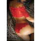 Rose & Thorn Lace Crop Top & Panty - Queen Size FL-BV723-QS