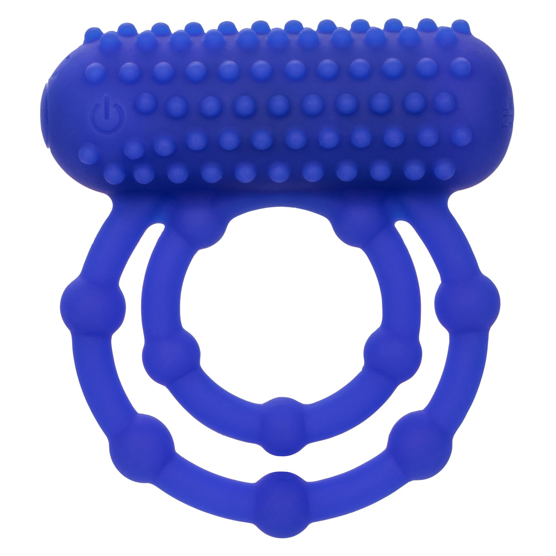 Silicone Rechargeable 10 Bead Maximus Ring - Blue SE1843303