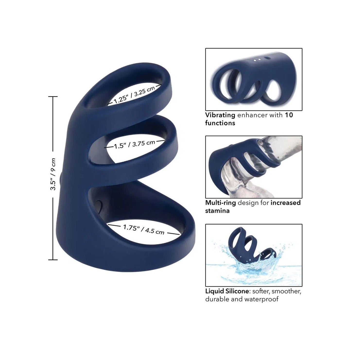 Viceroy Rechargeable Triple Cock Cage - Blue