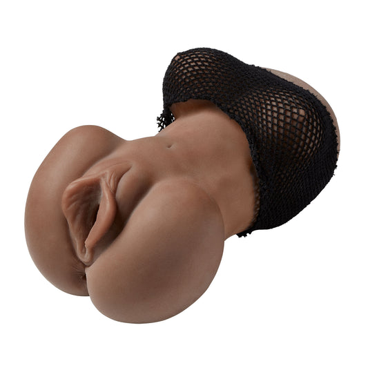 Cloud 9 Mini Body Dual Stroker Pleasure Pussy and  Ass - Brown