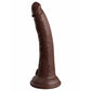 King Cock Elite 7 Inch Silicone Dual Density Cock  - Brown