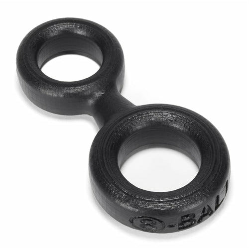 8-Ball Cockring With Attached Ball Ring  Oxballs - Black OX-1076-BLK
