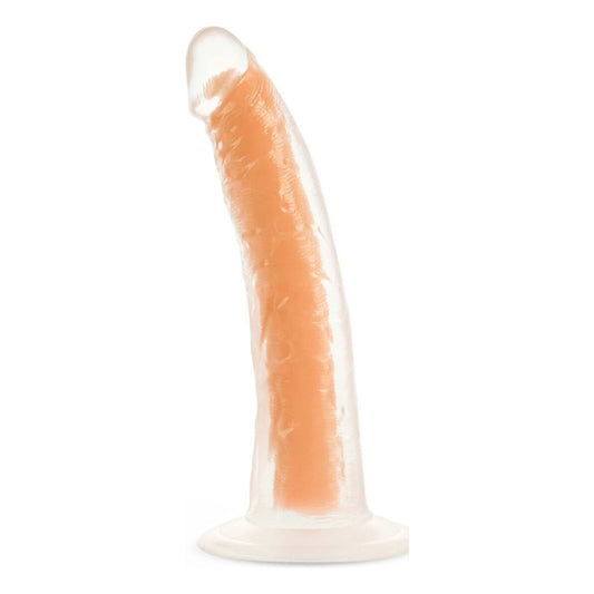 Neo Elite Glow in the Dark - Lavo - 7 Inch  Silicone Dual Density Dildo - Neon Orange BL-12719