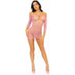 Seamless Heart Net Mini Dress - One Size - Pink LA-86137PNKOS