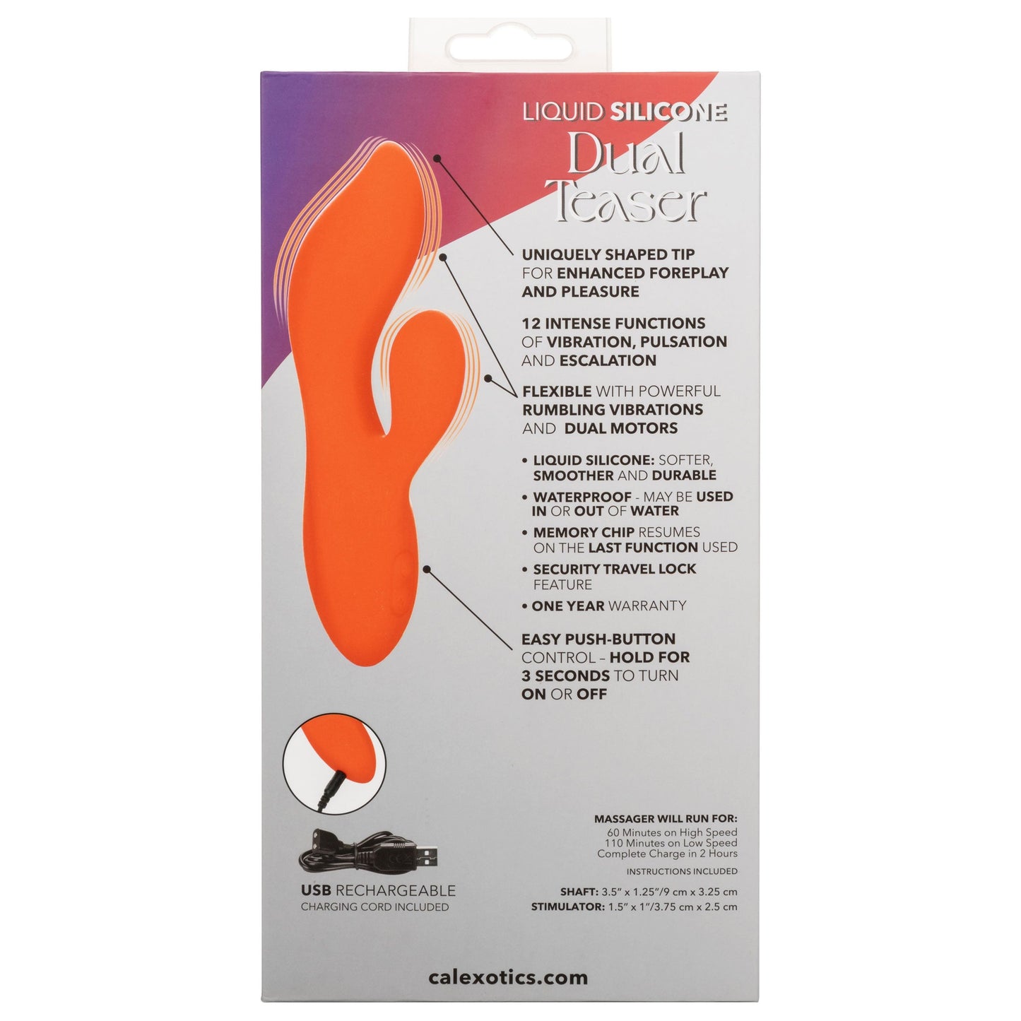 Stella Liquid Silicone Dual Teaser - Orange