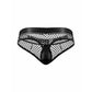 Cock Pit Net Cock Ring Thong - L/ XL - Black