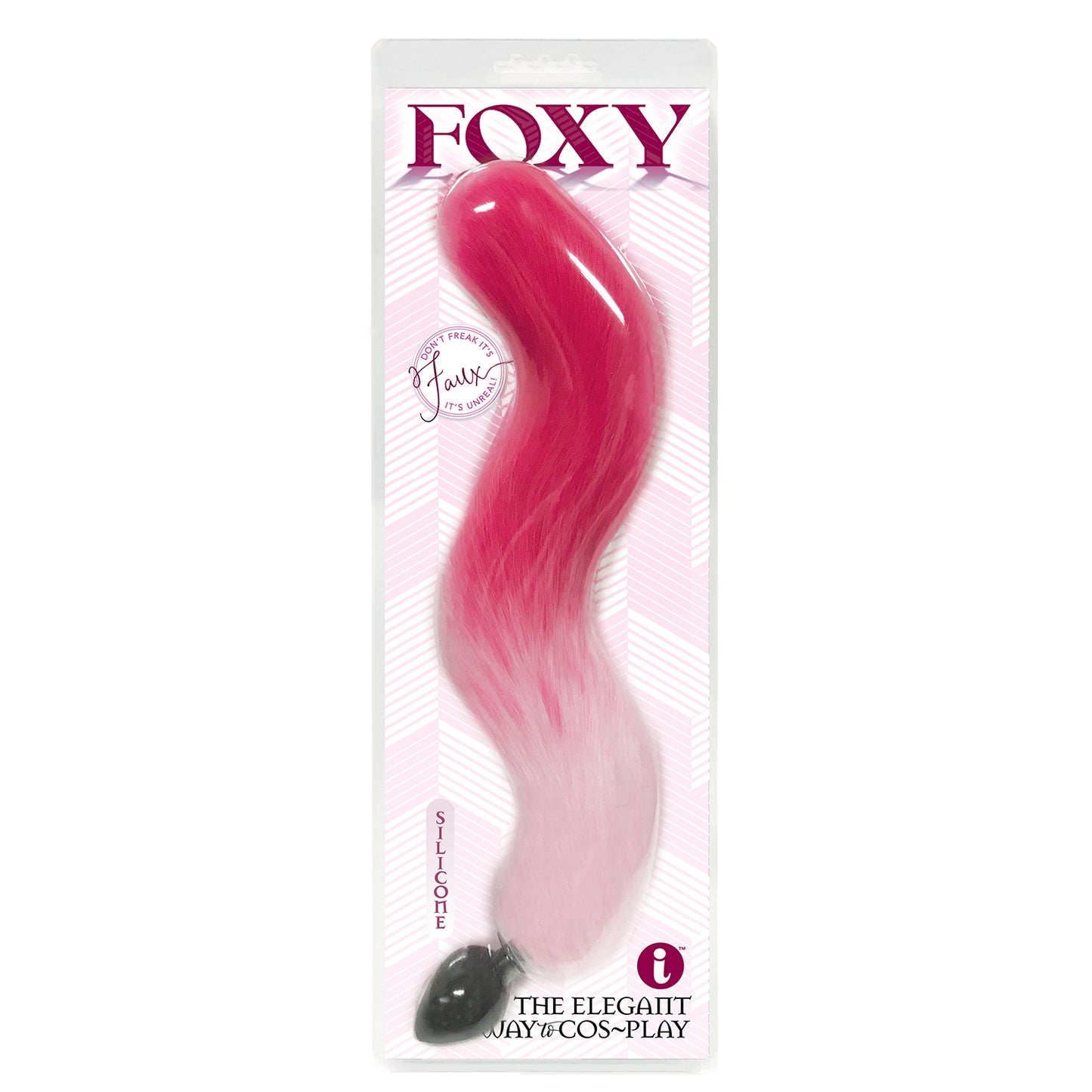 Foxy Fox Tail Silicone Butt Plug - Pink Gradient IC1400