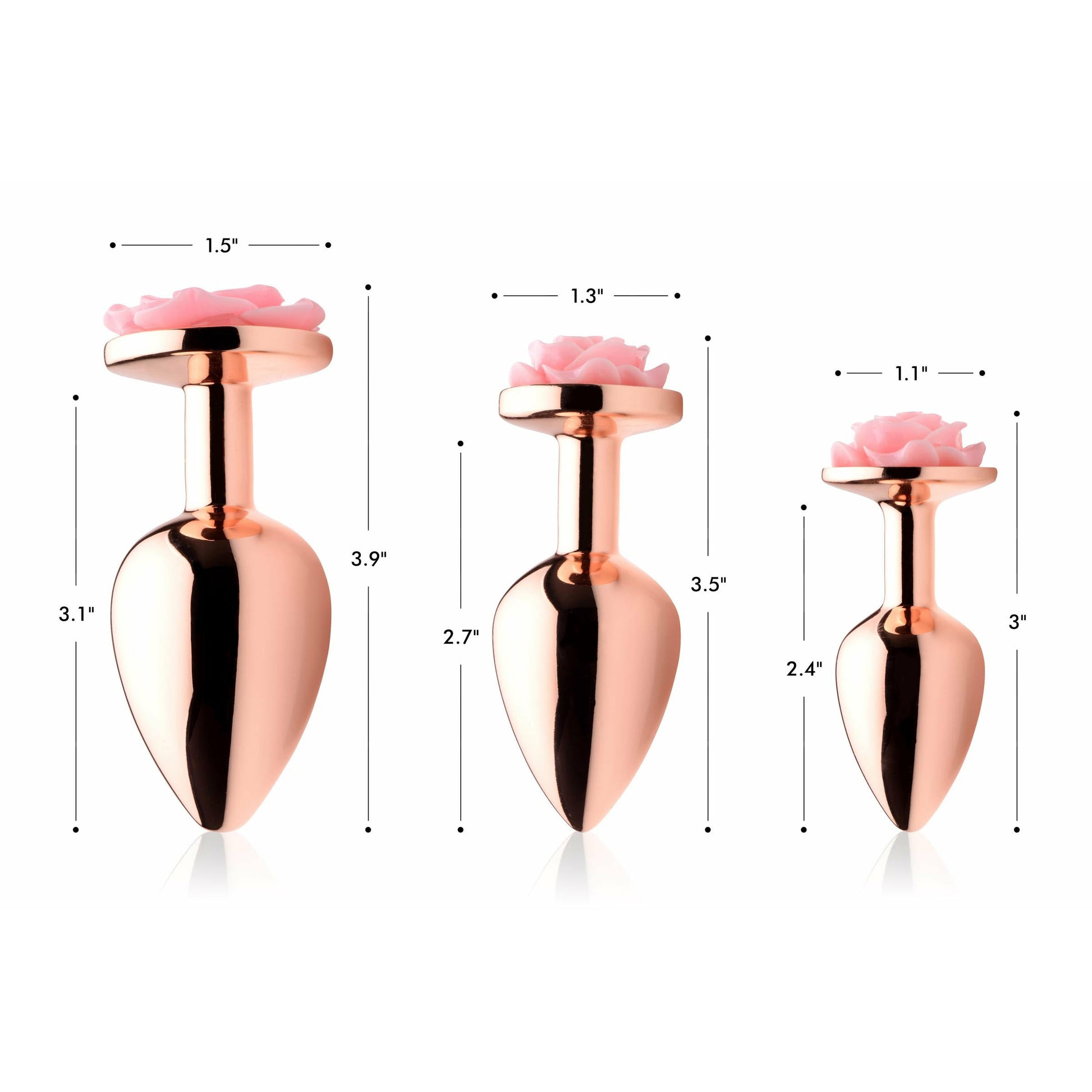 Pink Rose Gold Anal Plug - Small BTYS-AG855-SML