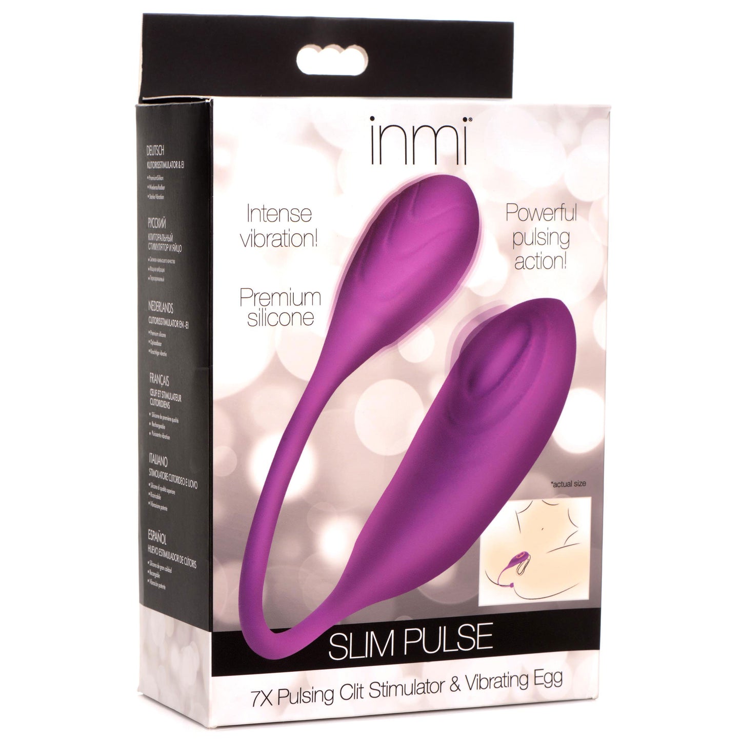 Slim Pulse 7x Pulsing Clit Stimulator and  Vibrating Egg - Purple