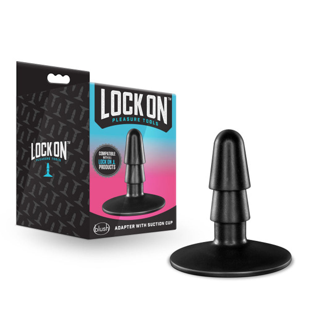 Lock on - Adapter With Suction Cup - Black
