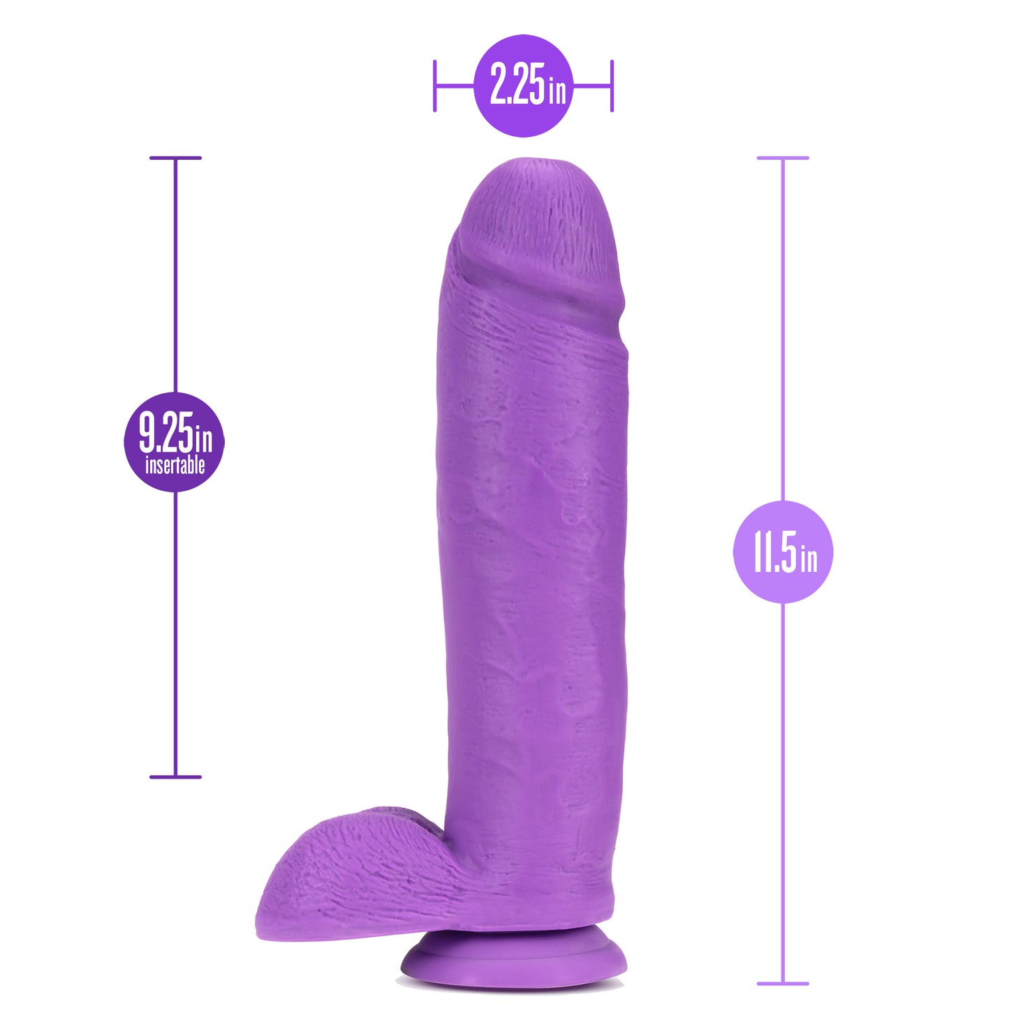 Neo - 11 Inch Dual Density Dildo - Neon Purple