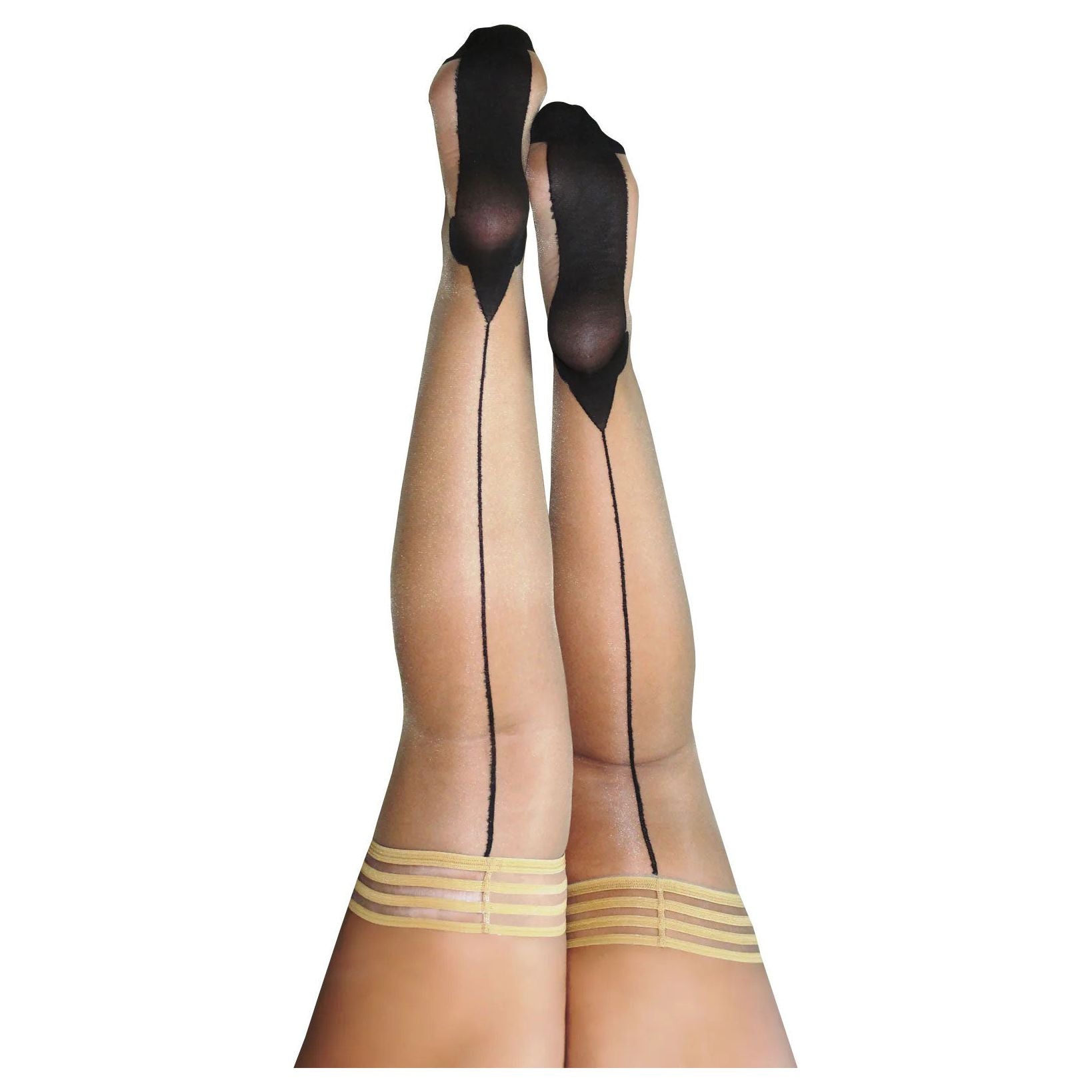 Ruby - Cuban Heel Thigh High - Size D - Nude KX-1318D-NUD-D