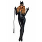 Wet Look Faux Leather Zipper Front Catsuit - Small