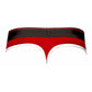 Retro Sport Panel Thong - L/ XL - Red/ Black