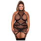 Garter Slip - Queen Size - Black DG-12499XBLKQ