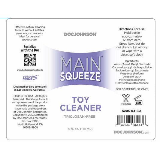 Main Squeeze - Toy Cleaner - 4 Fl. Oz..