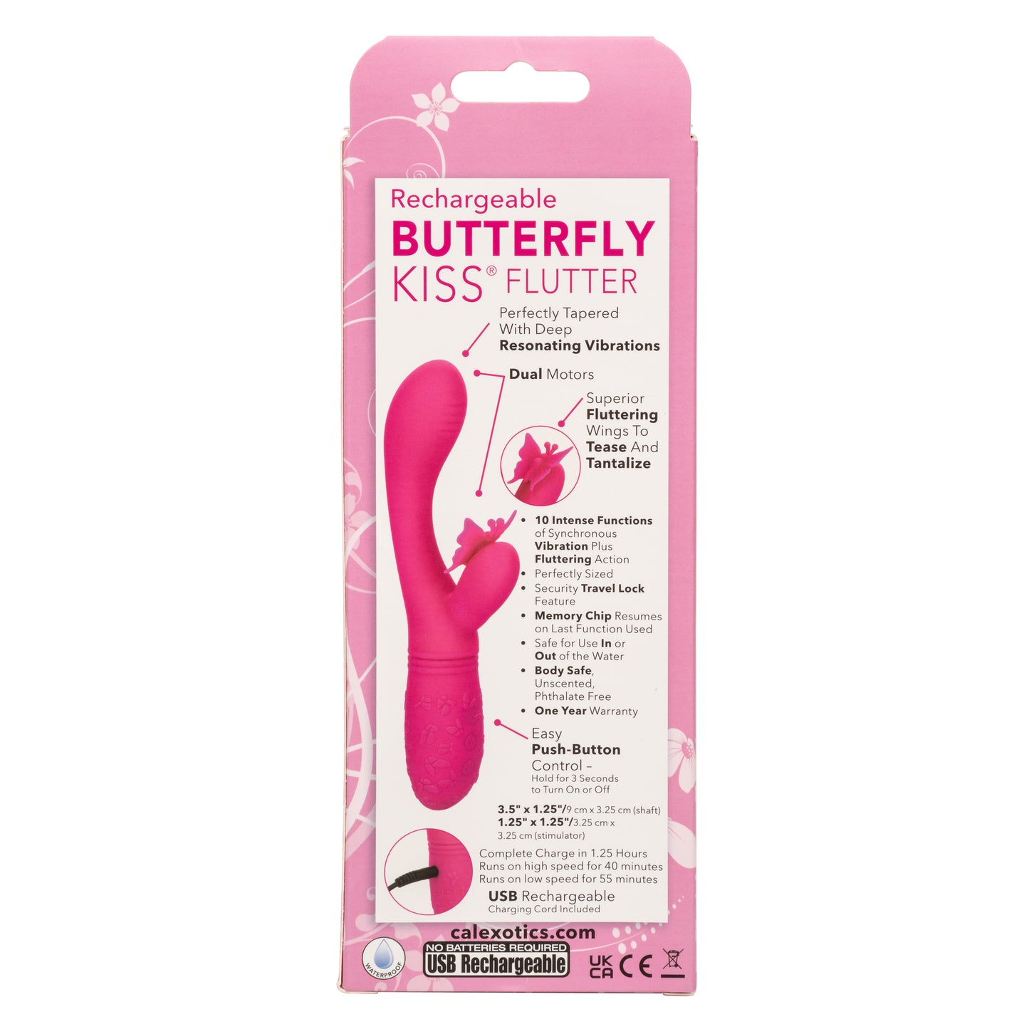 Rechargeable Butterfly Kiss Flutter - Pink