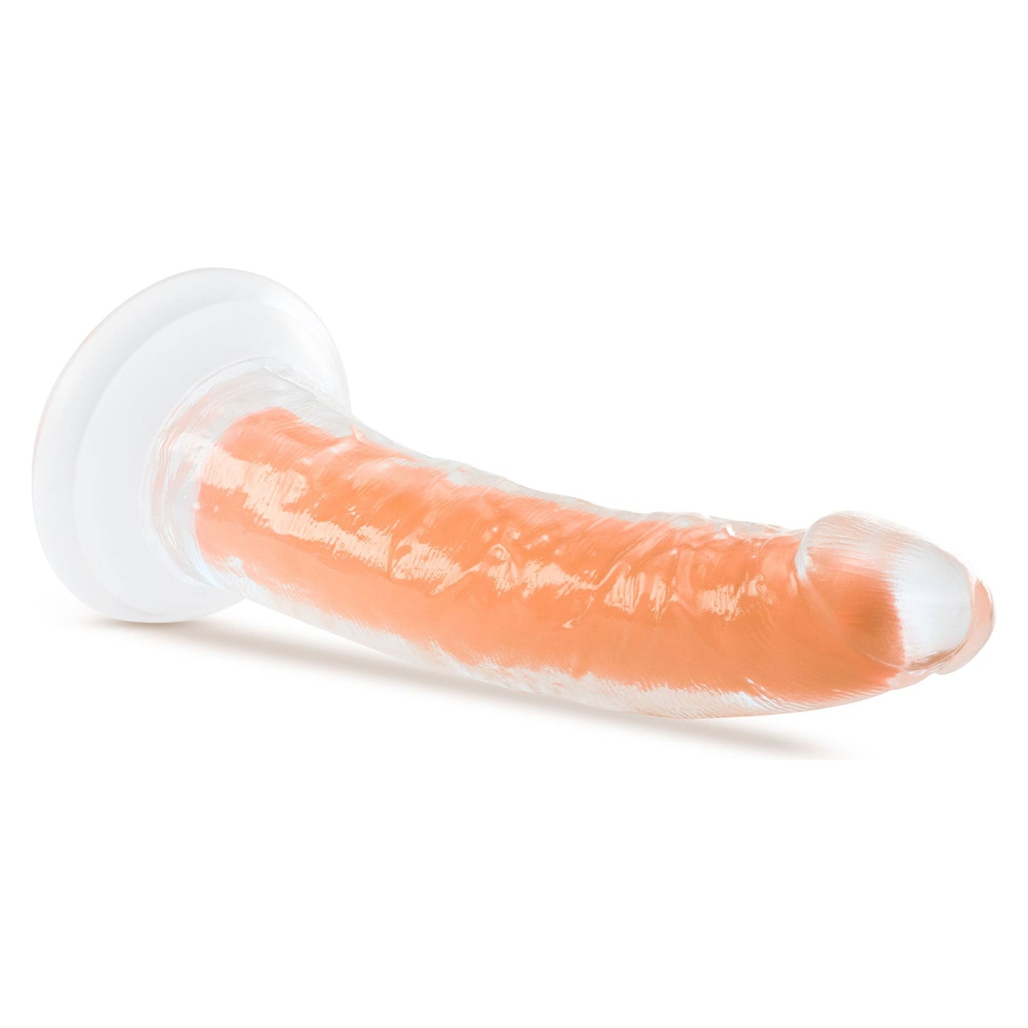 Neo Elite Glow in the Dark - Lavo - 7 Inch  Silicone Dual Density Dildo - Neon Orange