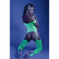 Supersonic Mosaic Bodystocking - One Size- Neon  Green