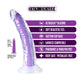 Neo Elite Glow in the Dark - Light - 7 Inch  Silicone Dual Density Dildo - Neon Purple BL-86801