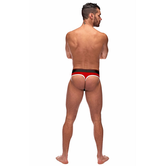 Retro Sport Panel Thong - L/ XL - Red/ Black MP-414265BRLX