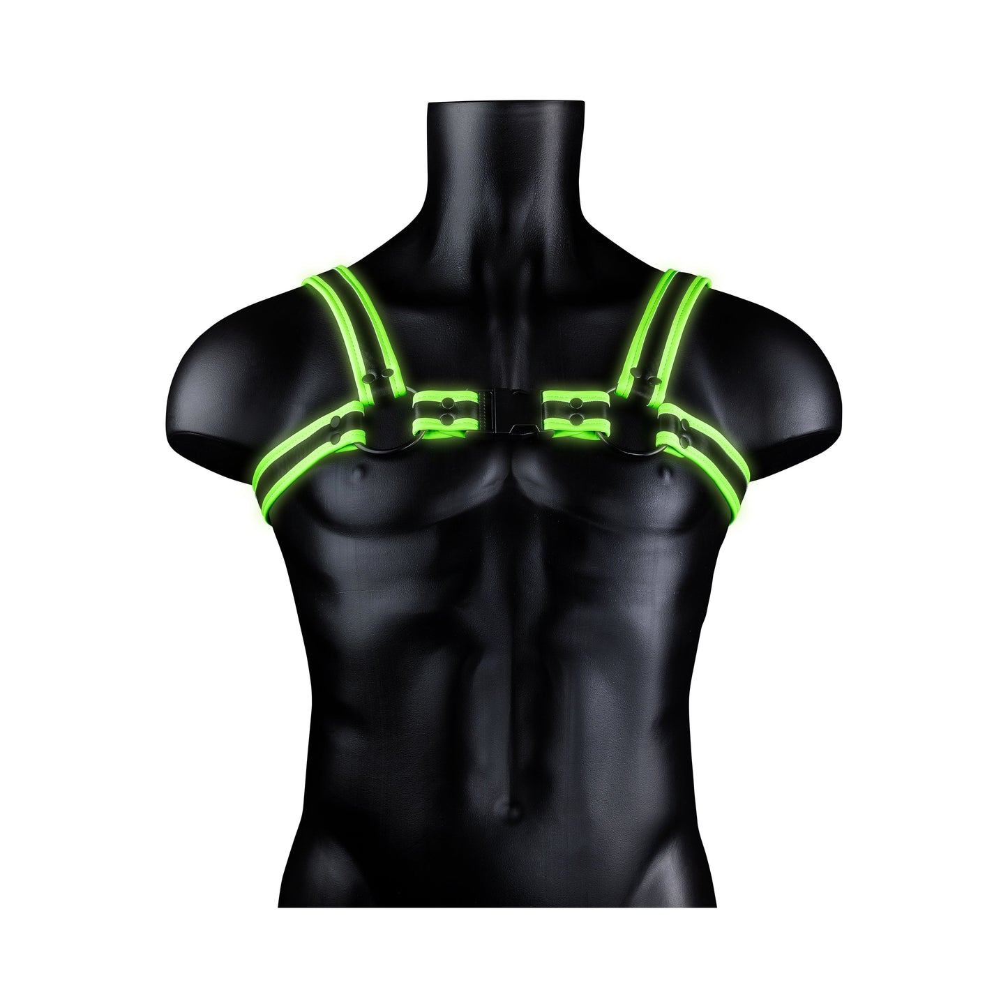Bonded Leather Buckle Harness - Small/medium -  Glow in the Dark OU-OU773GLOSM