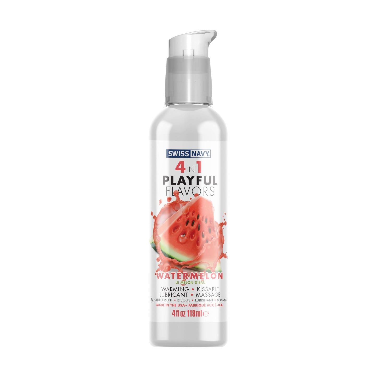 Swiss Navy 4-in-1 Playful Flavors - Watermelon 4 Oz MD-SN4N1FWM4