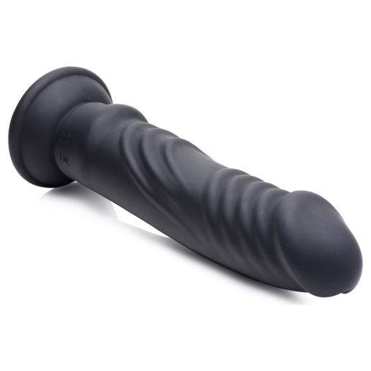 E-Stim and Vibrating Dildo With Remote - Black