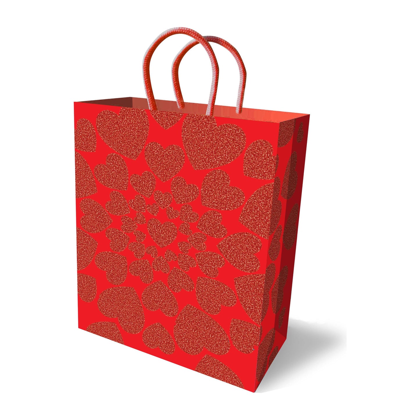 Glitter Heart Gift Bag - Red LG-LGP026