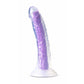 Neo Elite Glow in the Dark - Light - 7 Inch  Silicone Dual Density Dildo - Neon Purple