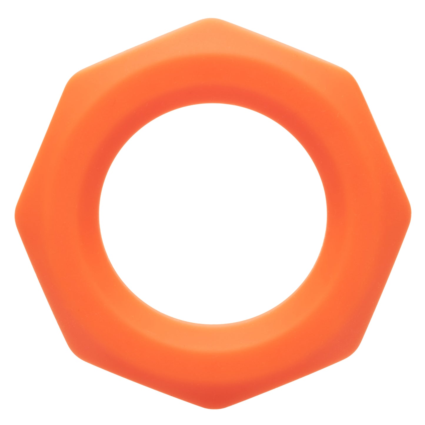 Alpha Liquid Silicone Sexagon Ring - Orange SE1492052