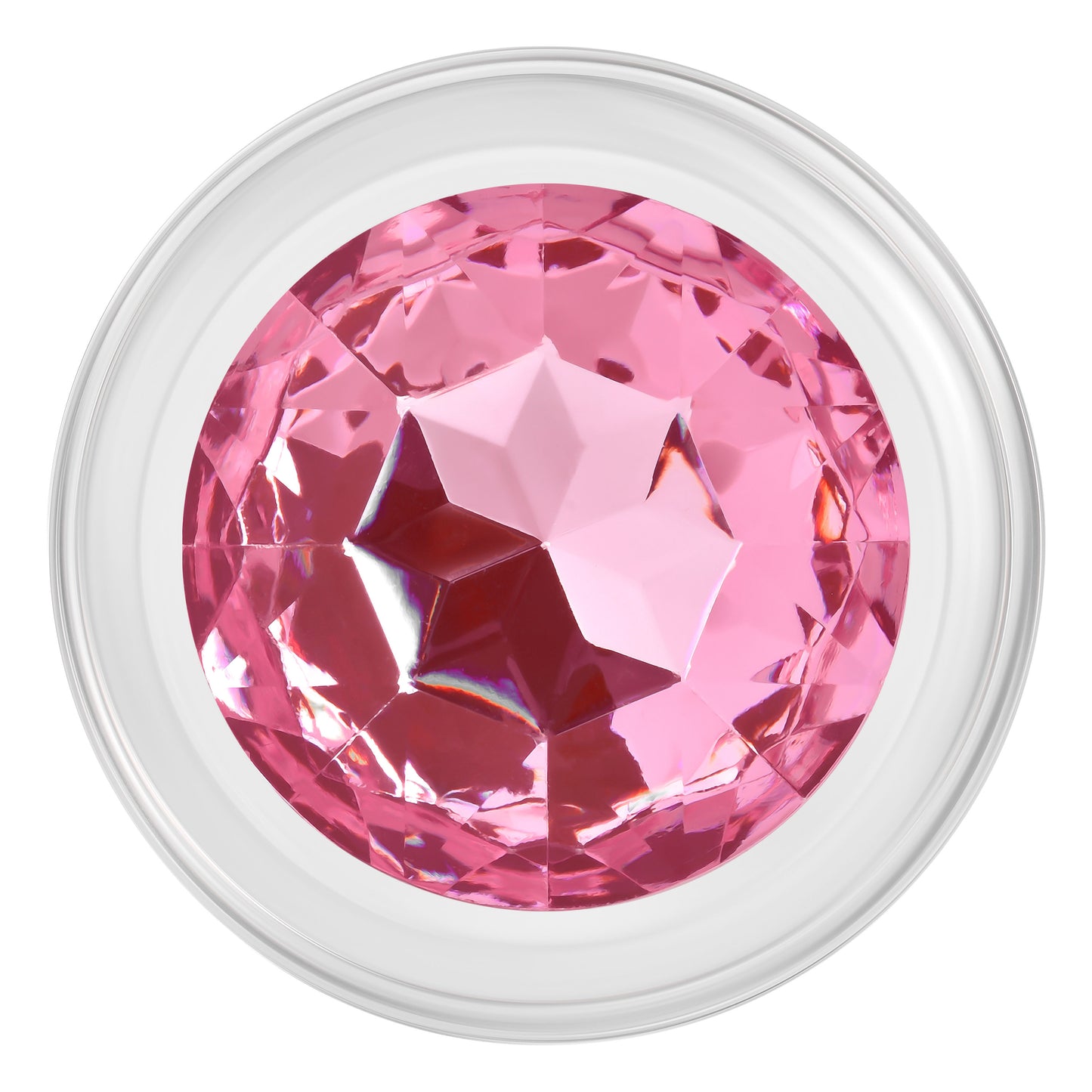 Pink Gem Glass Plug - Large - Pink