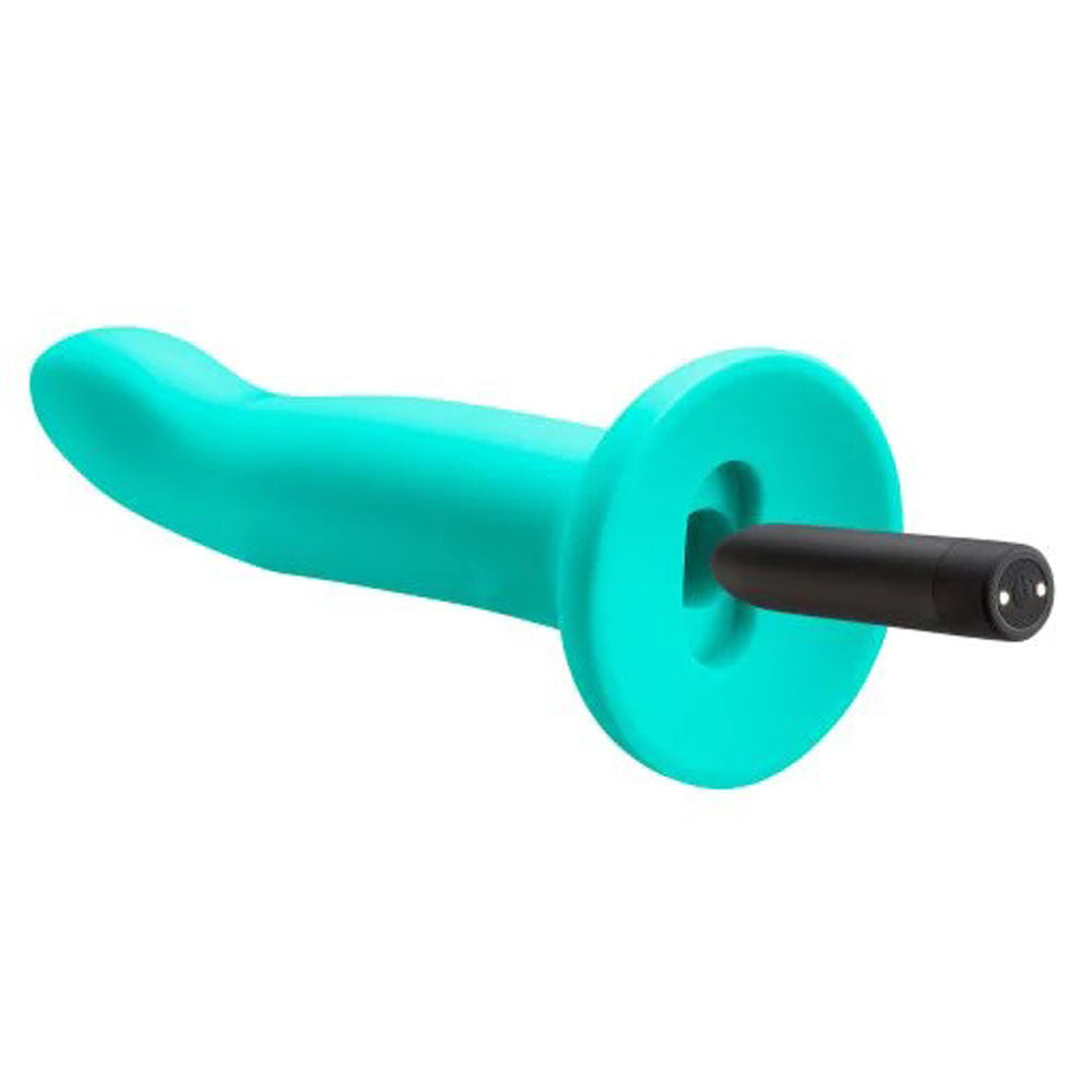 Ergo Super Flexi II Dong Soft and Flexible Liquid  Silicone With Vibrator - Teal